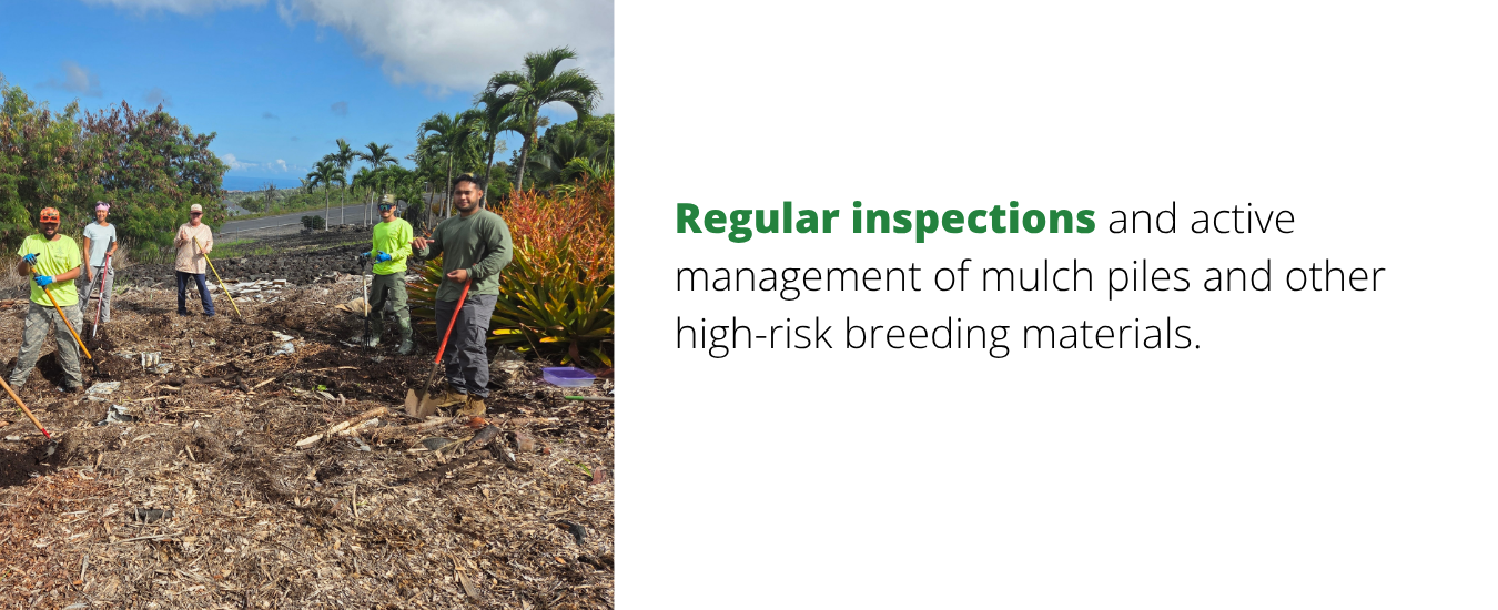 people digging through mulch