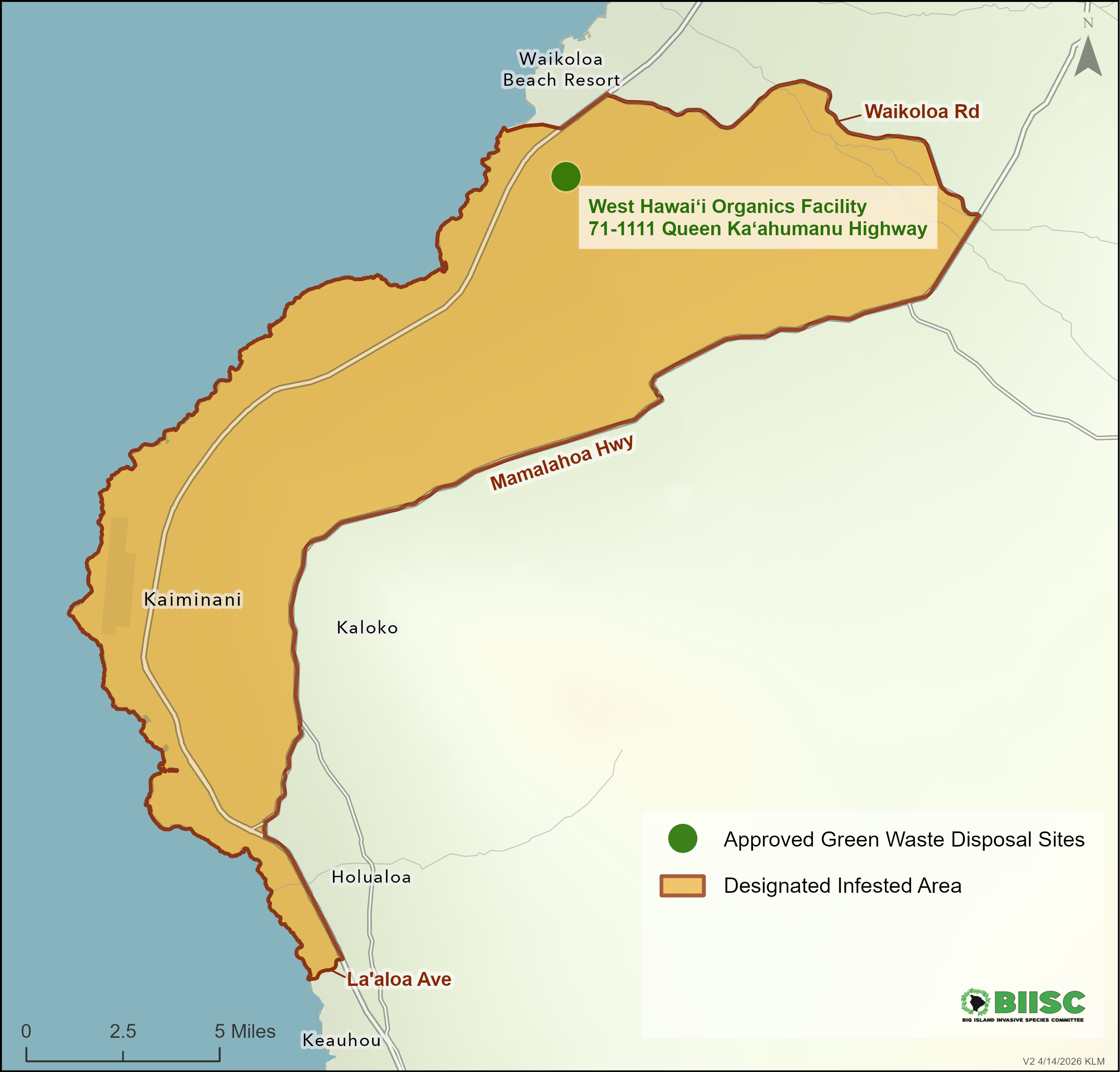 designated infested area in kona